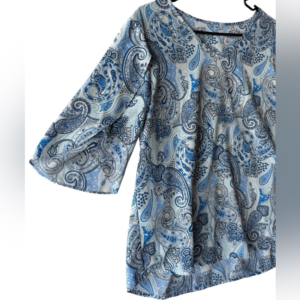Blue Paisley Blouse Relaxed fit - Picture 5 of 8